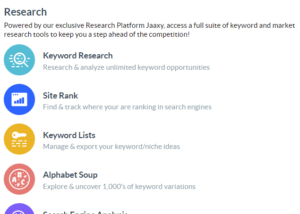 Wealthy Affiliate features their keyword tool
