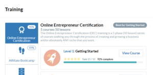 Wealthy Affiliate University review online entrepreneurship course