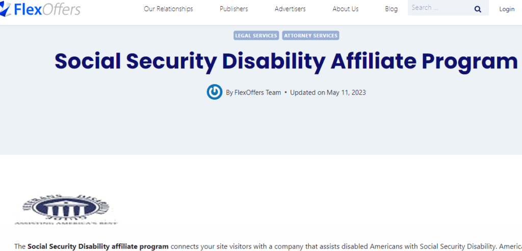 Affiliate programs for the disabled. Social security disability affiliate programs