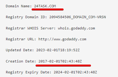 24task review when was the domain name for 24task registered only in 2017, yet the company was founded in 2014 according to teh website in Phillipinnes.