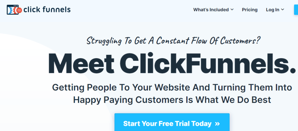 In search on the second top affiliate company is clickfunnels that is owned by Russell Brunson