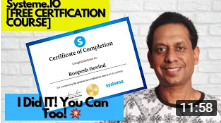 Systeme.io Youtube video certification course