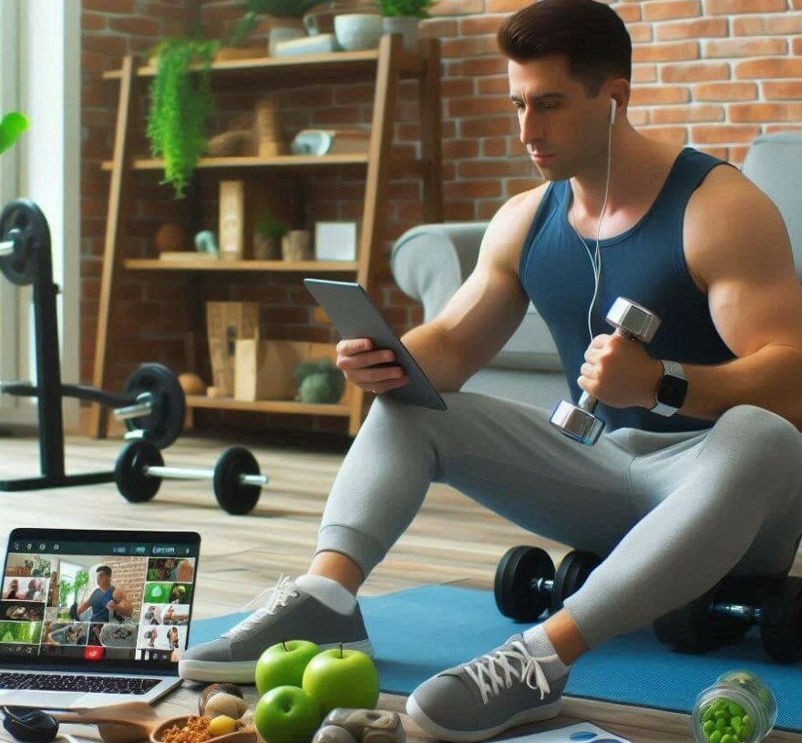 Online fitness coach using social media for business