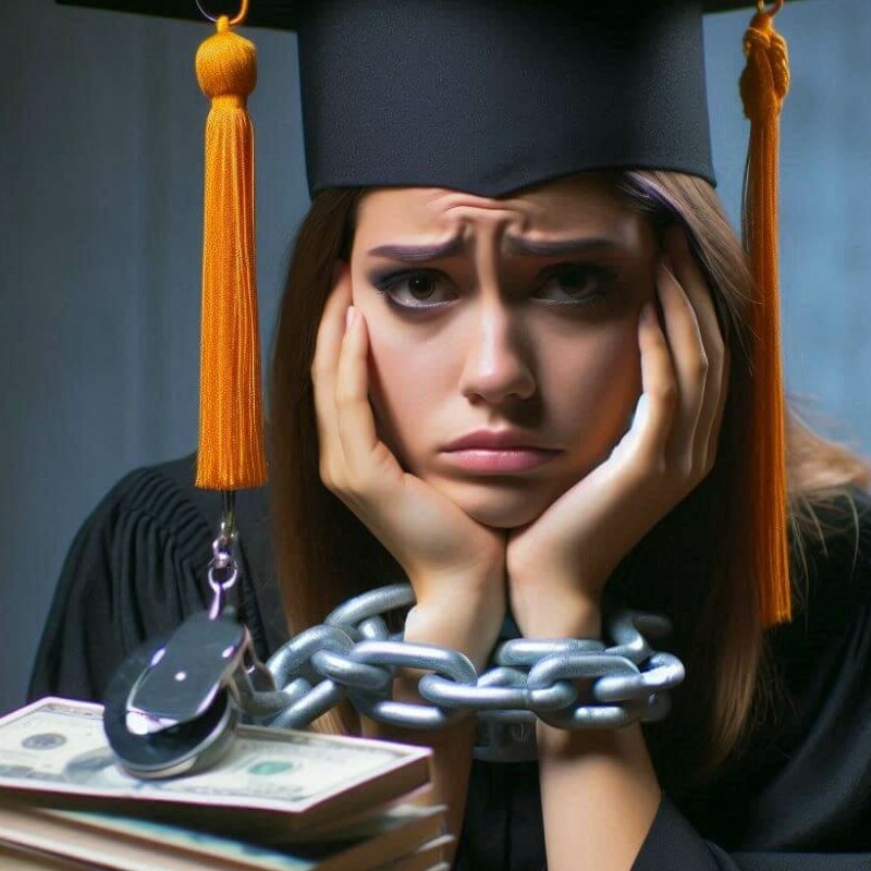 Graduates are chained to their student loans. Why having a degree is useless