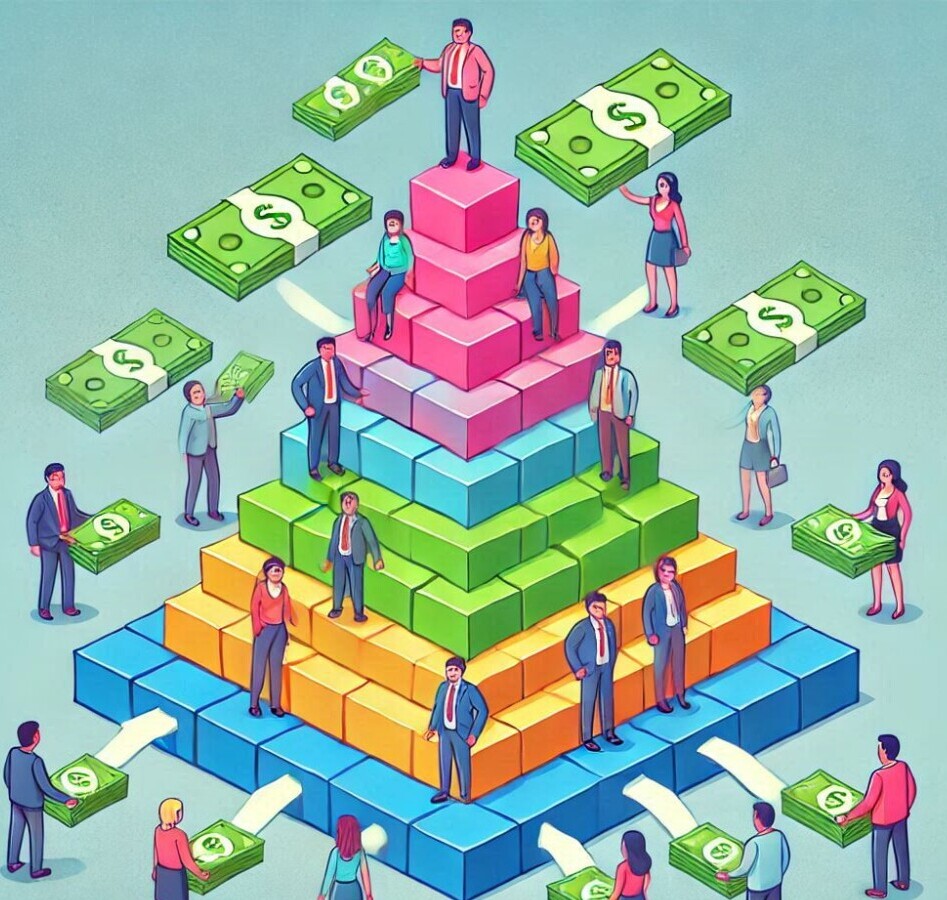 This is what an MLM pyramid scheme looks like