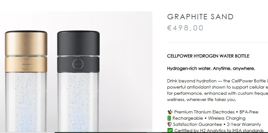 What is the price of the Lumivitael hydrogen rich bottle