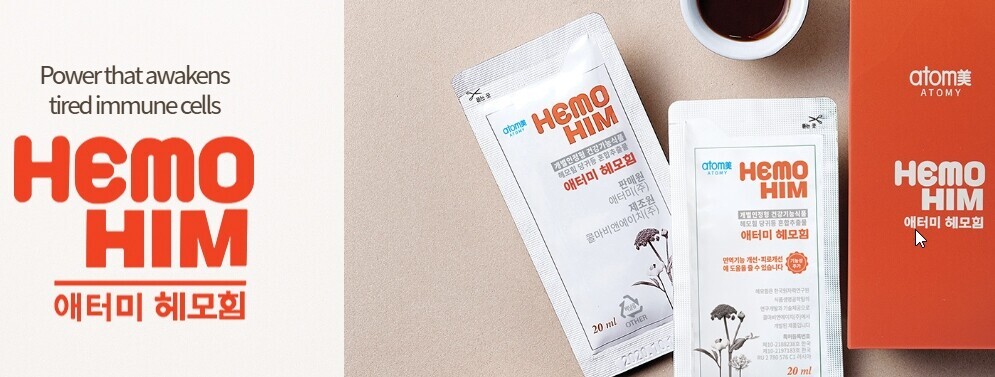This is HemoHim, a flagship product of the Atomy Wellness company