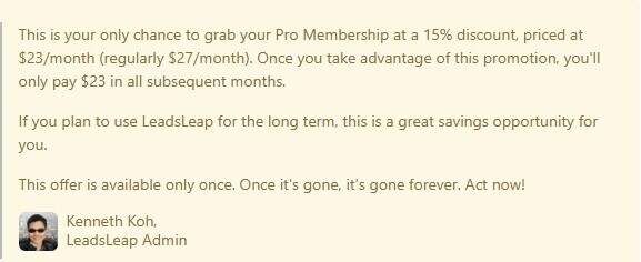 LeadsLeap Review how to upgrade your membership